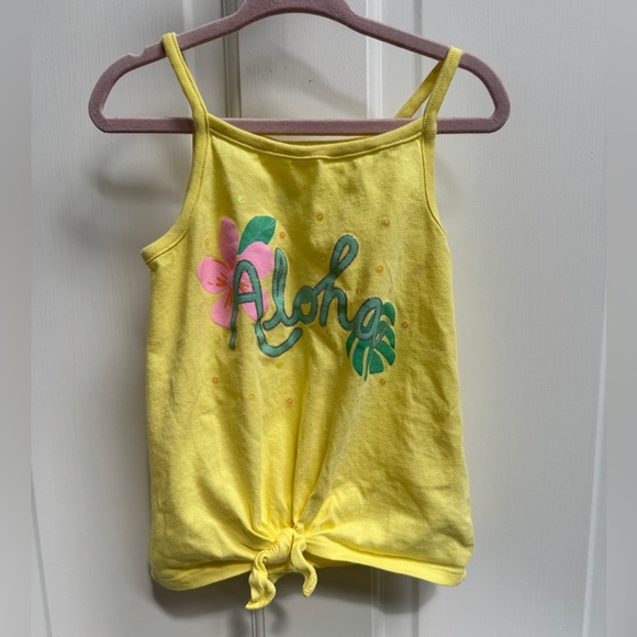 Carter's 4T Girls Yellow and Pink Camisole Aloha Tropical Camisole Blouse - Picture 1 of 5